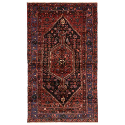 Tapis noir et rouge Andelz 4 pi 1 po x 7 pi 1 po