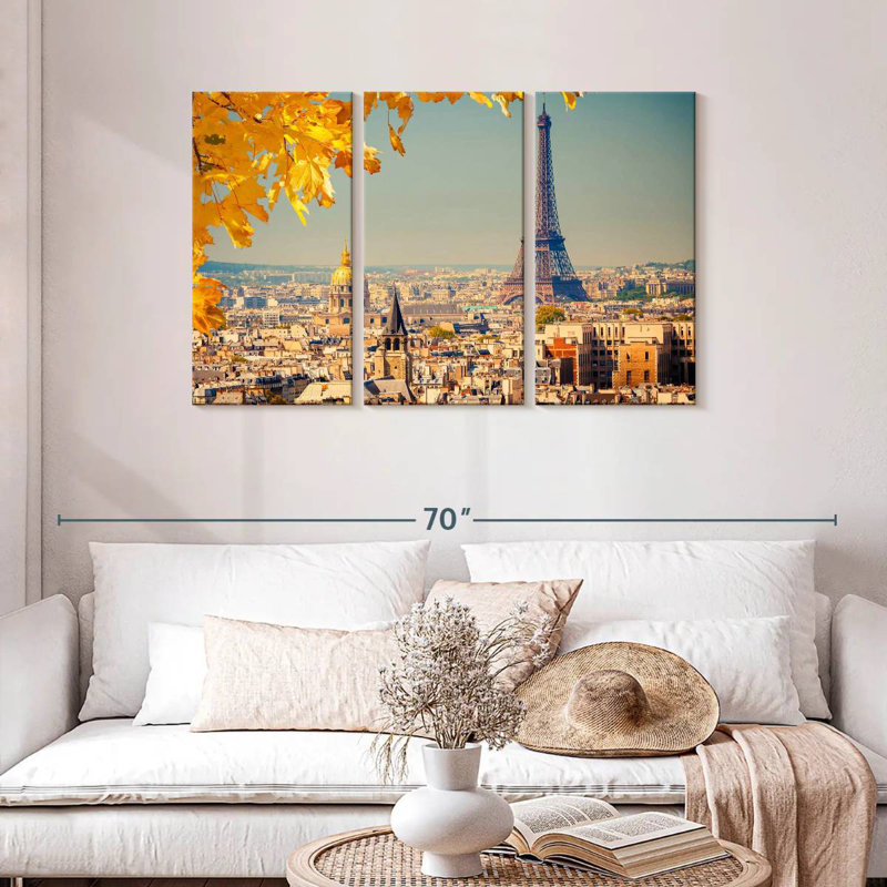 Sebbie Autumn Eiffel Tower Skyline, 28" H x 45" W