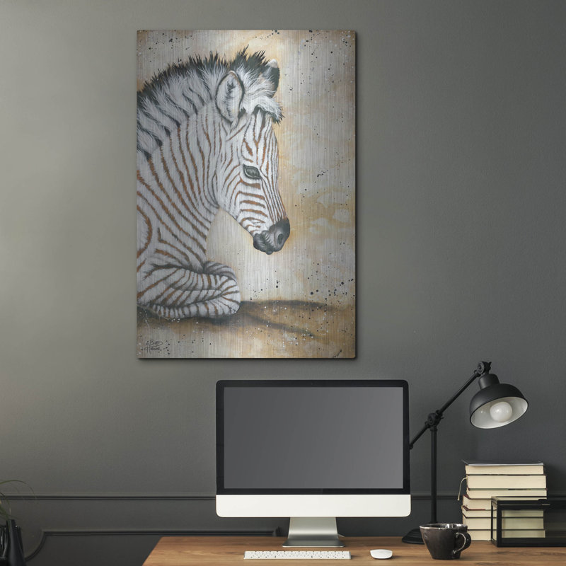 "Savannah Baby" par Britt Hallowell sur métal, H 36 po x l 24 po
