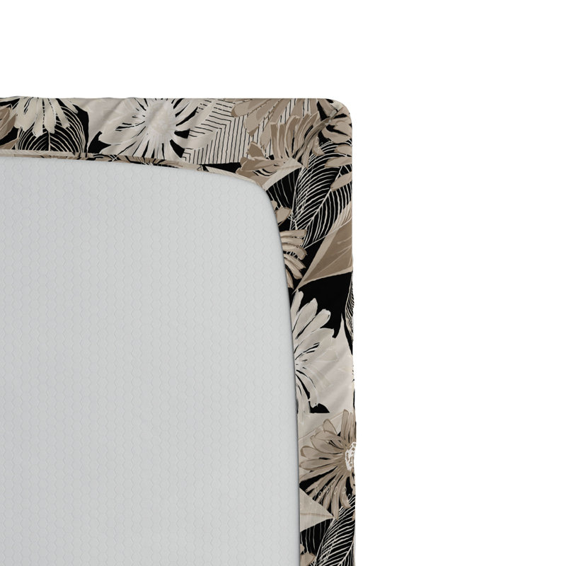 Microfiber Floral Fitted Sheet, Twin XL Fitted Sheet