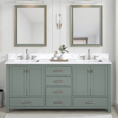 Souther 72" Double Bathroom Vanity with Top