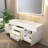 Milana  Floating Bathroom Vanity With Reinforced Acrylic Double Sink In Gloss White-994224300