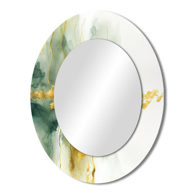 Awakenings In Spanish Moss VI - Large Oval Wall Mirror On Metal