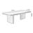 Brown Rectangular Solid Wood Sled Dining Table-1854631715