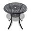 Ensemble 3 pièces de mobilier de salle à manger en aluminium moulé toutes saisons avec cadre noir-1925653028