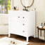 Meuble-lavabo blanc 30 po avec lavabo en céramique - Armoire à 3 tiroirs avec cadre en bois massif et matériaux spacieux de qualité-1806160751-1806160748