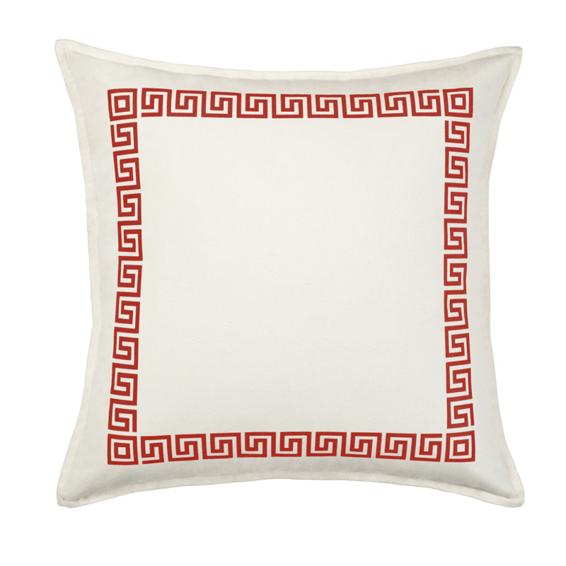 Geometric Throw Pillow, Red