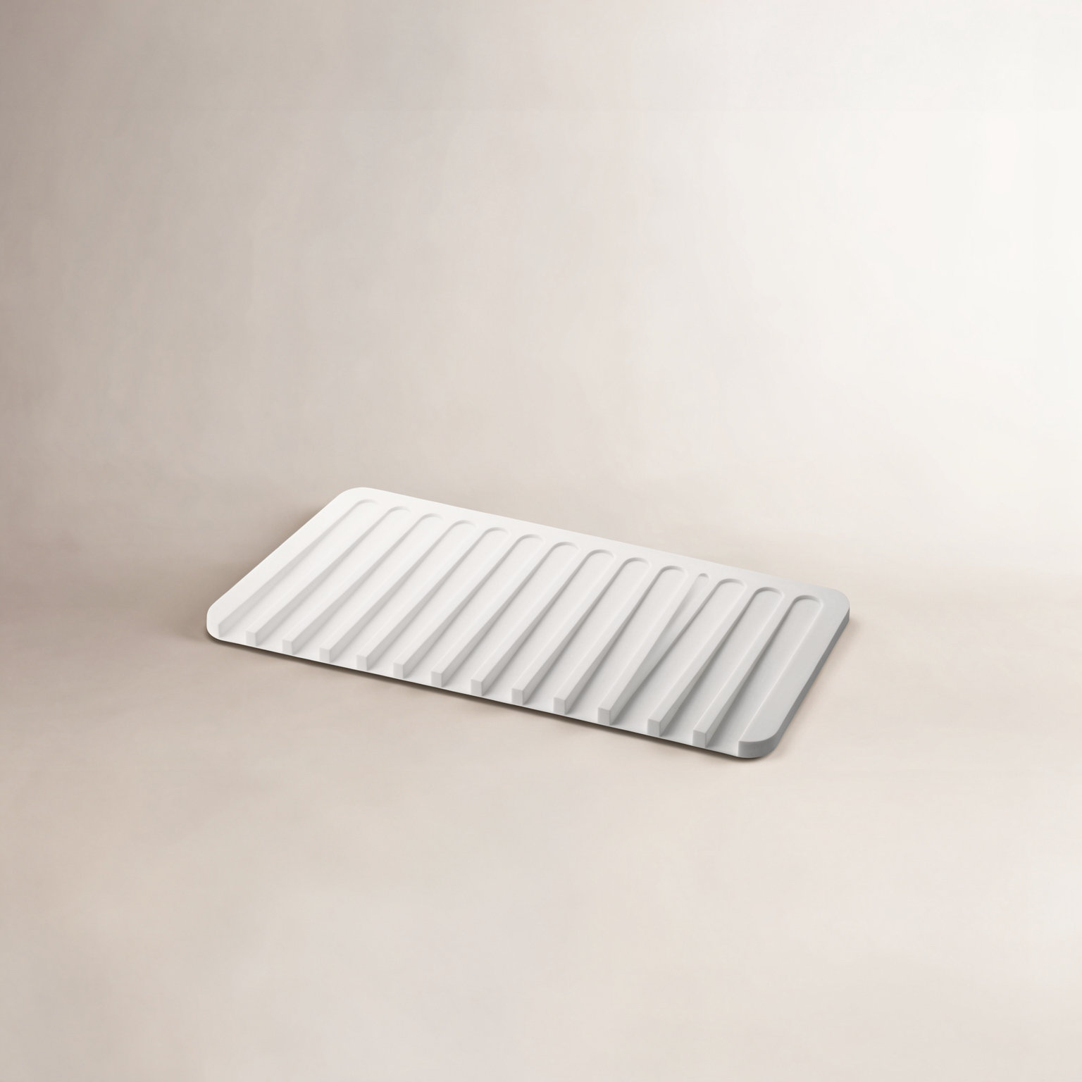 Yamazaki Home Classic Self-Draining Tray, White