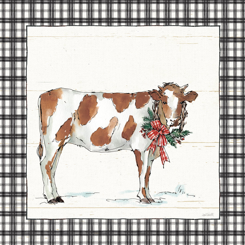 Holiday On The Farm III BW by Anne Tavoletti - Wrapped Canvas Painting, 51cm H x 51cm W