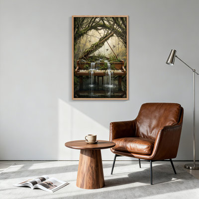 Ensemble de 1 tableau sur toile « Piano en forêt »