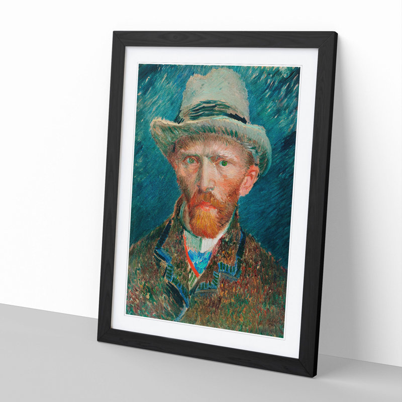 Self-Portrait Vol.2 by Vincent Van Gogh - Picture Frame Painting, Black Framed, 48cm H x 36cm W x 2cm D