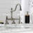 Kingston Brass Restoration Two-Handle 3-Hole Deck Mount Bridge Bathroom Faucet with Brass Pop-Up-64005520
