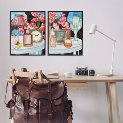 «Retro Glow Still Lifes», ensemble de 2 giclées par Melissa Wang