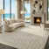 Liverpool Solid Wave 3D Soft Plush Textured Washable Non-Slip Beige Indoor Rug
