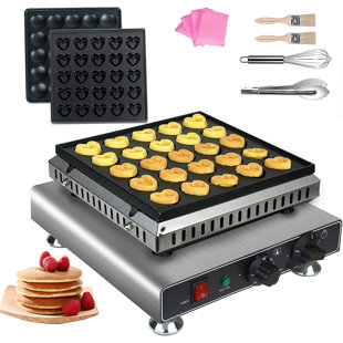 DASH 4 Mini (Leaf) Maker Round Griddle for Individual Pancakes, Cookies  -Yellow