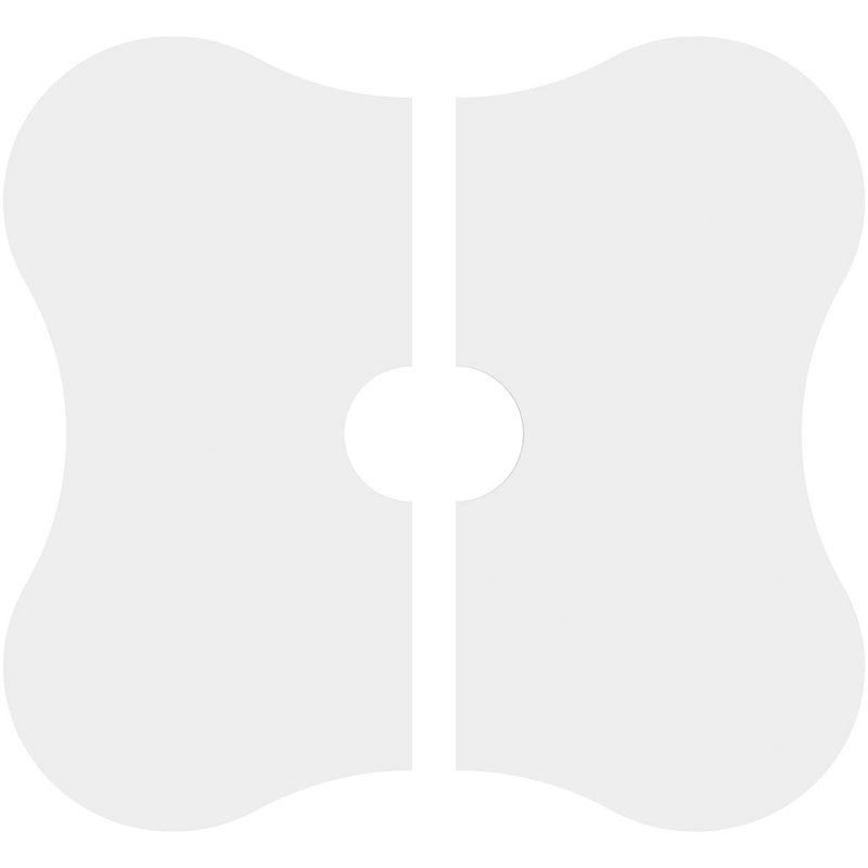 Médaillon de plafond contemporain en PVC de qualité architecturale Luna, H 1 po x l 18 po x P 18 po