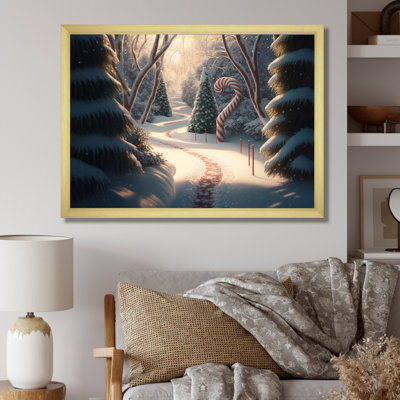 «Snow Trail And Candy Cane Dreams III», reproduction sur toile