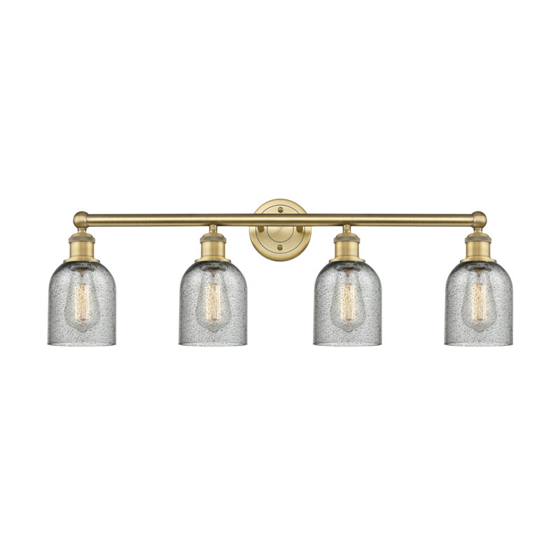 Reiko 4 - Light Dimmable Vanity Light, Charcoal, Brushed Brass