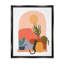 «Cat regarder Desert Dunes Modern Window View» par June Erica Vess - impression sur toile tendue-75441790-75441791