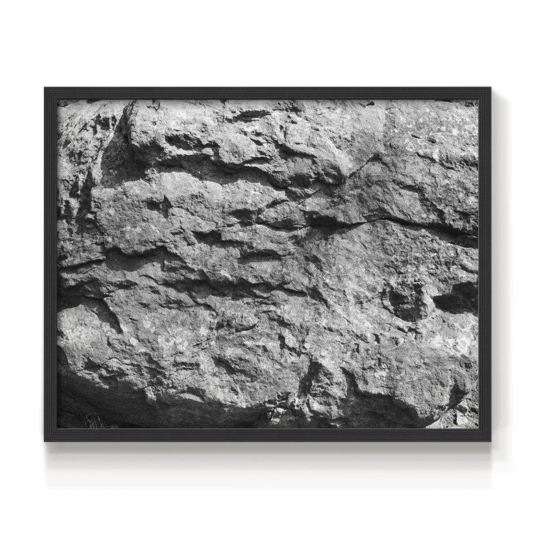 Found Textures XV - Reproduction encadrée - Restickable, H 11 po x l 14 po, Noir, noir, noir, noir