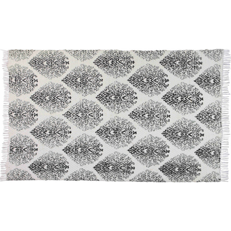 Tapis à tissage plat zone grise handwoven Bernhardt