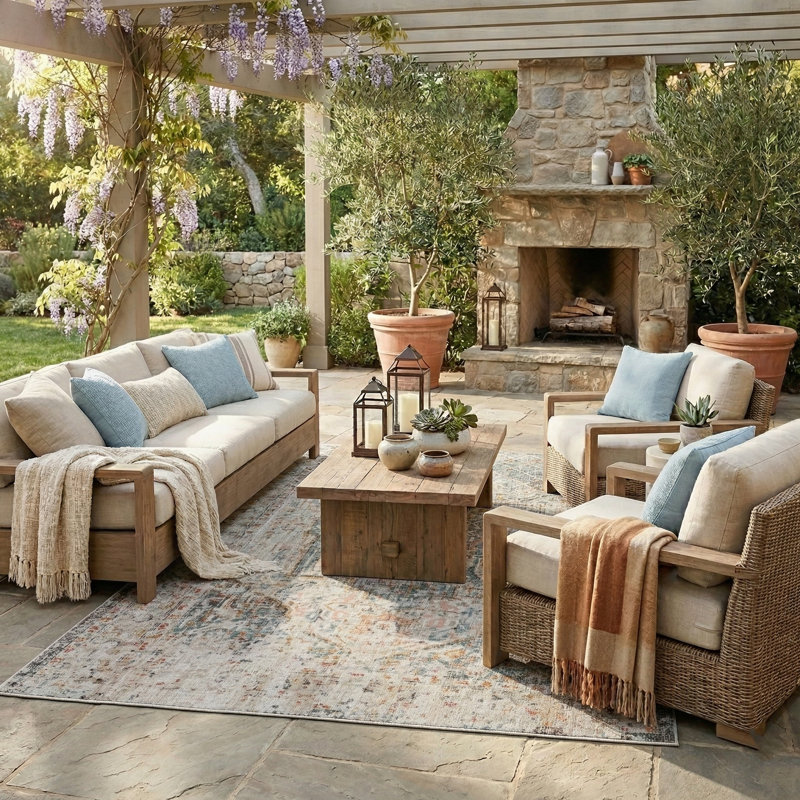 Whipkey Oriental Power Loomed Indoor/Outdoor Area Rug, Rectangle 2' x 4', Beige/Cream
