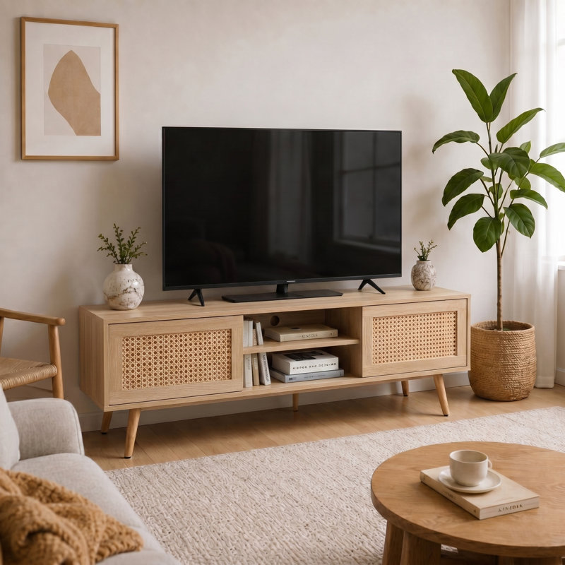 Meuble télé 55 po Meshoppen, Natural