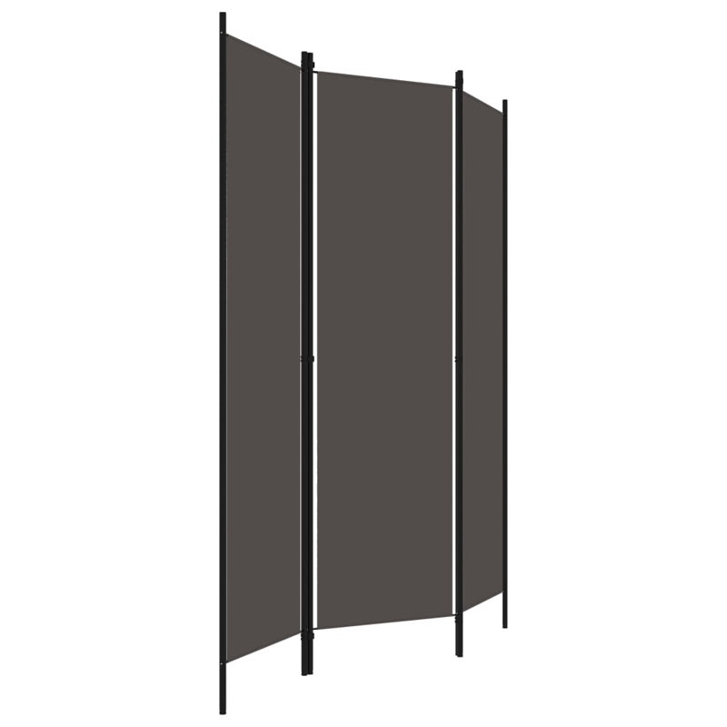 Cloison 3 panneaux vidaXL anthracite 59,1 po x 70,9 po, Anthracite, 3, H 70,87 po x l 59,6 po x P 1,6 po