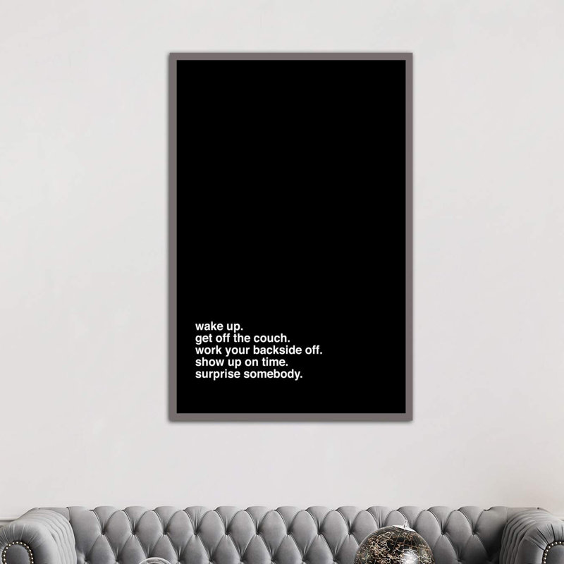 « wake up » par kent youngstrom-reproduction d’art textuel, H 60 po x l 40po x P 1,5 po
