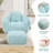 ESGiant Bean Bag Chair,Lounge Chair Floor Lazy Sofa Bed with Ottoman & Pillow,Light Blue-1905490973