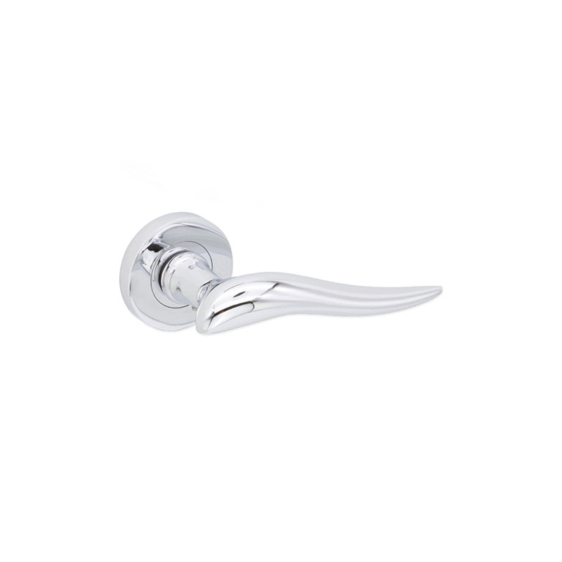 Flavia Lever Door Handle, Polished Chrome