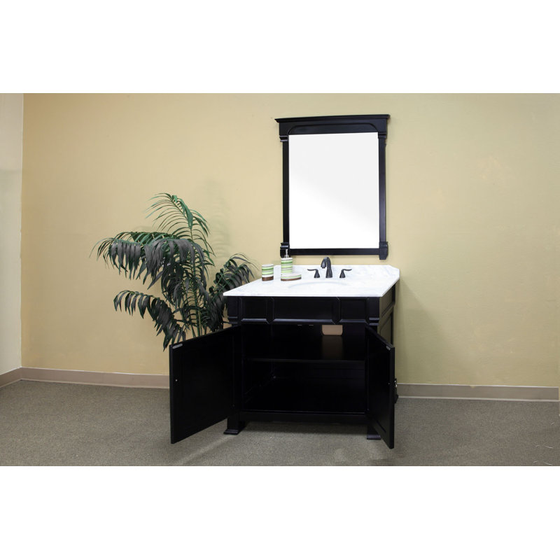 Lollis Rectangle Wall Mirror, Espresso