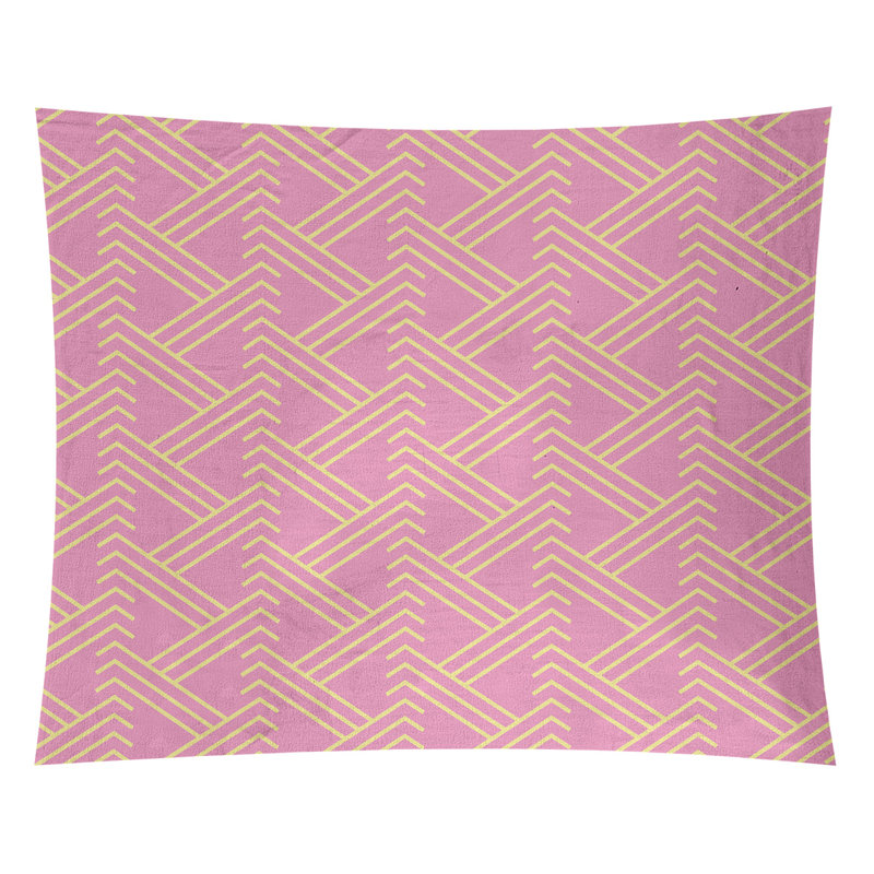 Tapisserie, H 51 po x l 60 po, Rose/jaune