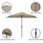 Abat-jour de balcon semi-circulaire à manivelle semi-circulaire 9 pi avec support lesté de 9 pi avec base lestée 20 lb pour terrasse, porche ou contre un mur par Pure Garden (sable)-98683290