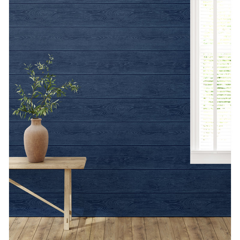 Wood & Shiplap Vinyl Peel & Stick Wallpaper Roll by Stacy Garcia Home, Blue