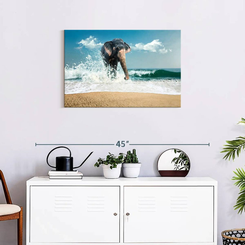 Brampt Seashore Elephant, 20" H x 30" W