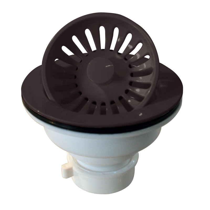 4-3/8" Push-Pull Style Kitchen Sink Basket Strainer, Oil Rubbed Bronze