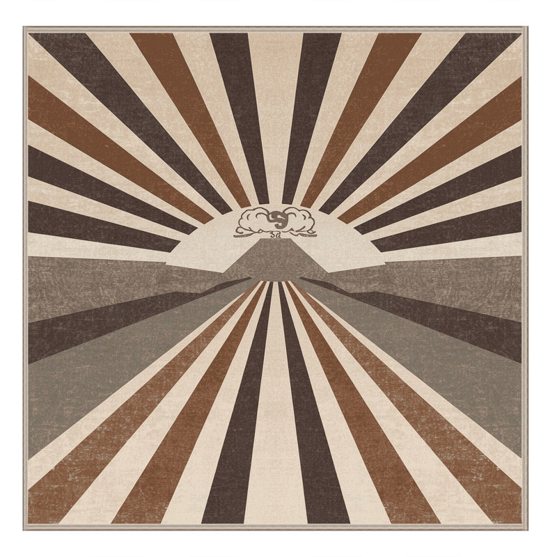 Tapis doux et moelleux éclectique Kamena, Carré 6 pi
