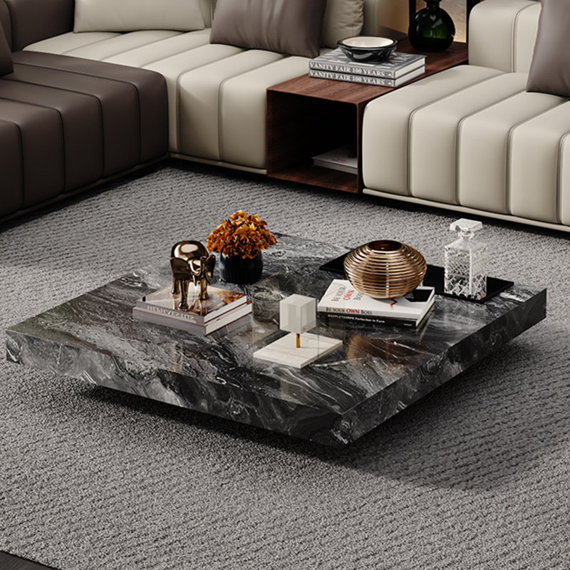 Table basse Light Luxury, H 11,41 po x L 43,3 po x l 43,3 po