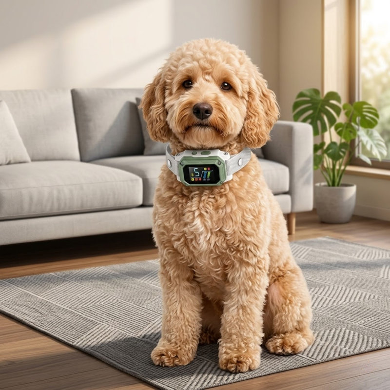 Collier d'écorce intelligent rechargeable pour grands et petits chiens, formation anti-aboiements avec choc vibreur à sensibilité réglable