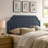 Magnolia Upholstered Fabric King Size Headboard In Slate Blue-174843659-174843657