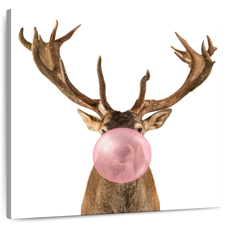Crowle Bubble Gum Reindeer, 30" H x 30" W