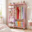 115.5 cm Adjustable Rolling Clothes Rack-1934533200