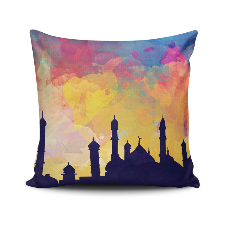 Housse de coussin décorative Erioluwa, 17 x 17 pouces, 50% coton / 50% polyester | Lavable à la machine à 104 ° F, repassable, fermeture à glissière dissimulée | Parfait pour le salon, la chambre à coucher et la décoration intérieure élégante