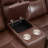 7-Piece Modern & Contemporary Premium Genuine Leather Manual Recline Sectional Sofa With Console & Dual Reclining
