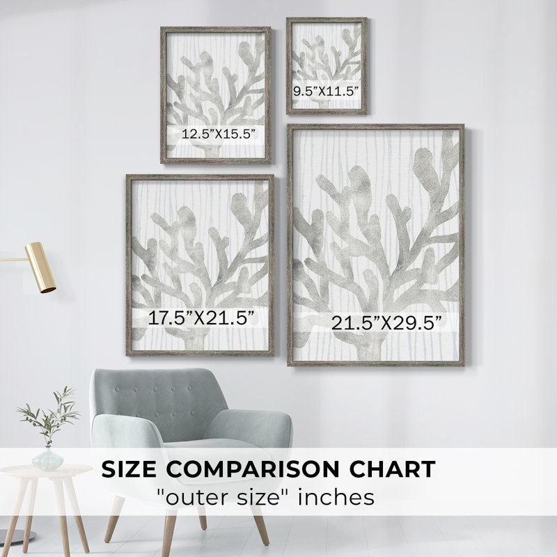 Quiet Coral II Framed Print - Solid Wood, 21" H x 17" W
