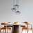 Elegant Black Chandelier Light Fixture, Metal Body, 26.8 x 26.8 x 43.3 inches | 3 x E27 Socket (Max 40W) | Stylish Indoor Lighting for Living Room, Dining Room, & Entryway | IP20 Rated, Bulb Not Included-757074569