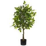 39'' Faux Ficus Tree in Pot Liner