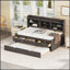 Solid Pine Wooden Captain Bed with Built-in Bookshelves and Storage Drawers for Enhanced Organization and Comfort-1876201785