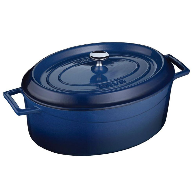 Four en fonte ovale 6,8 qt. lave canada qt, Bleu
